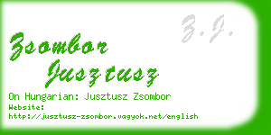 zsombor jusztusz business card